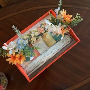 Wooden orange centerpiece